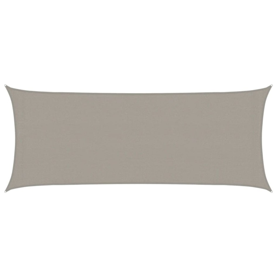 Toldo de vela rectangular HDPE gris claro 160 g/m² 2x5
