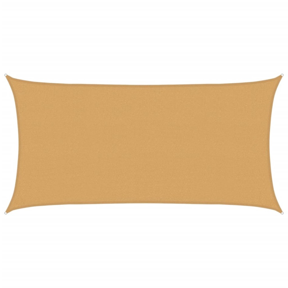 Toldo de vela rectangular HDPE arena 160 g/m² 2,5x4,5