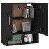 Armario de pared madera contrachapada negro 60x31x70