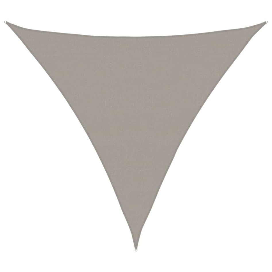 Toldo de vela triangular HDPE gris claro 160 g/m² 6x6x6