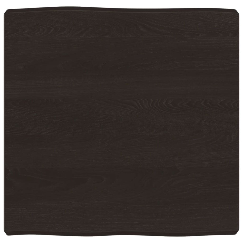 Tablero mesa madera tratada borde vivo marrón 60x60x(2-6)
