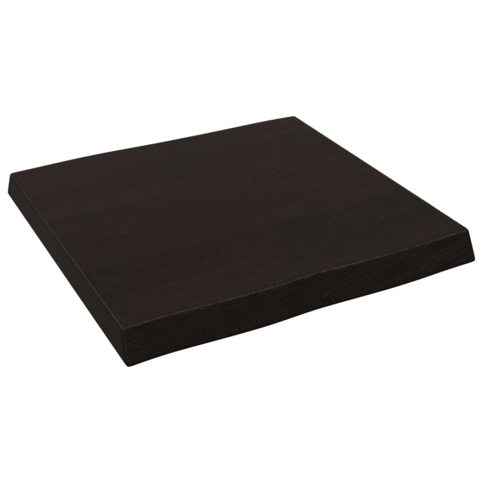 Tablero mesa madera tratada borde vivo marrón 60x60x(2-6)