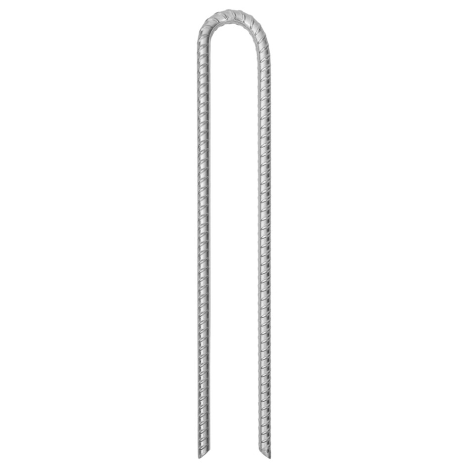 Clavijas de tienda forma U 6 uds acero galvanizado 41,5cm