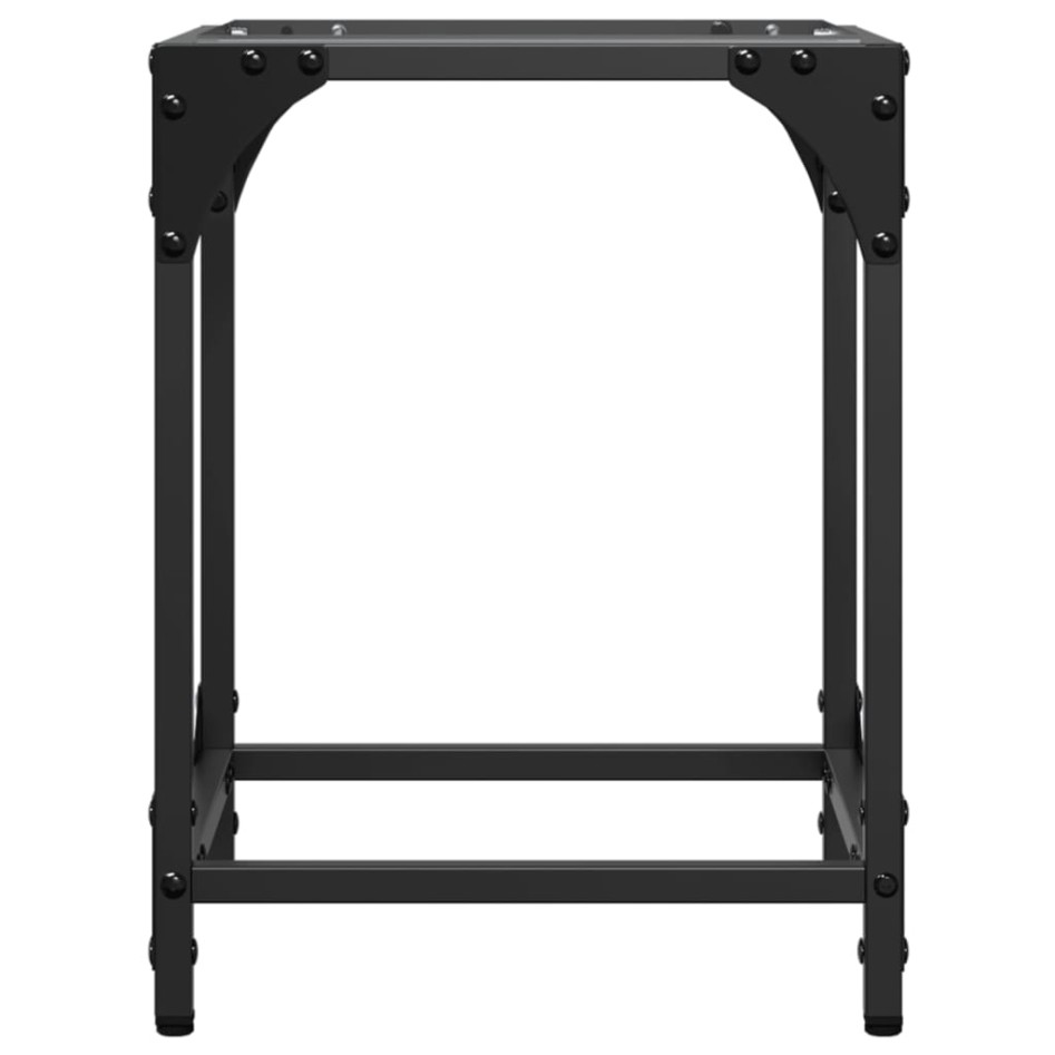 Mesas de centro 2 uds vidrio transparente y acero 30x30x40