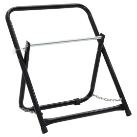 Carrito de rollo de manguera acero negro 48 cm 45