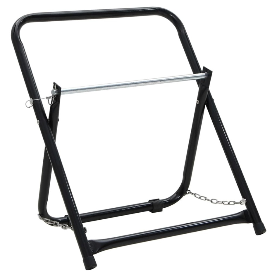 Carrito de rollo de manguera acero negro 48 cm 45