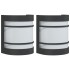 Apliques de exterior 2 unidades acero inoxidable