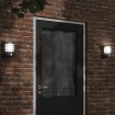 Apliques de exterior con sensor 2 uds acero inoxidable negro