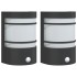 Apliques de exterior con sensor 2 uds acero inoxidable