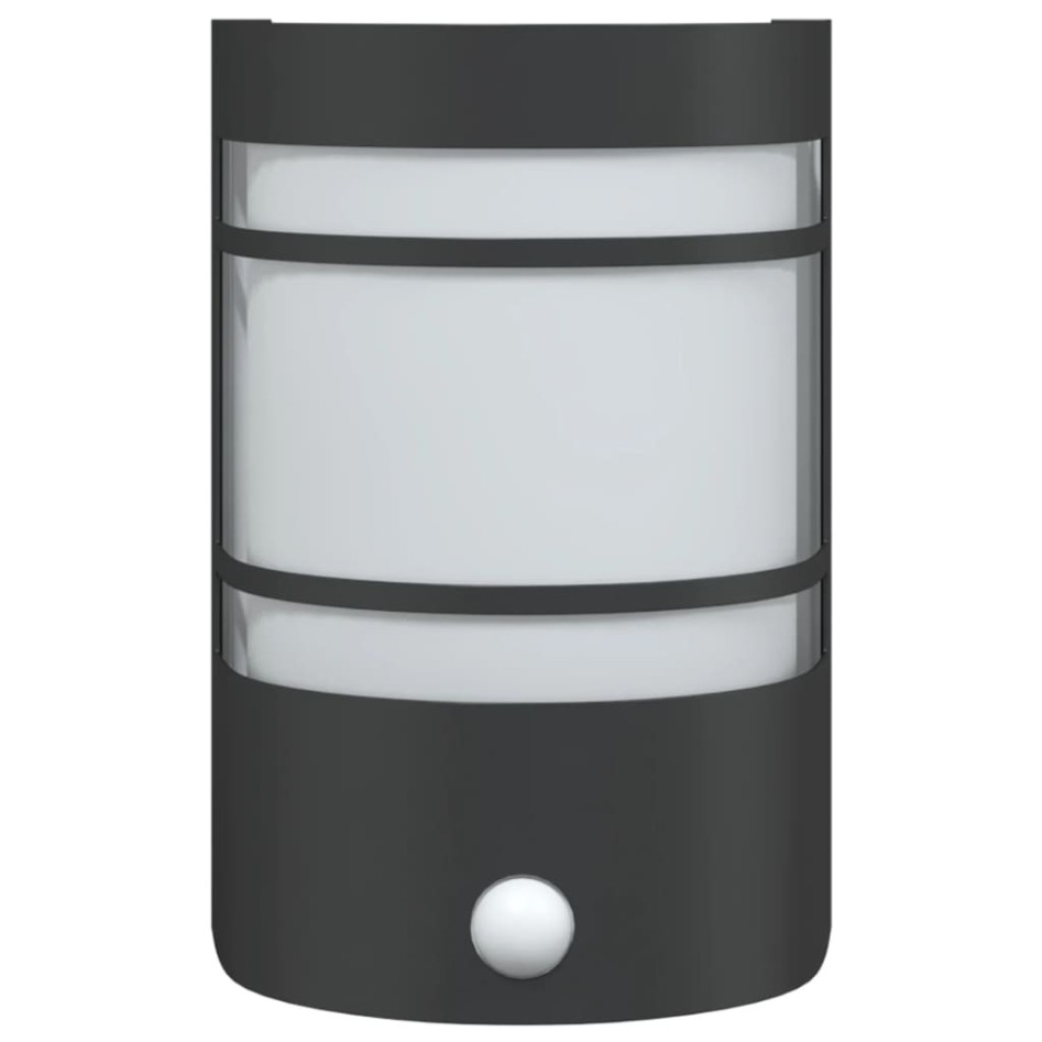 Apliques de exterior con sensor 2 uds acero inoxidable