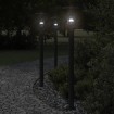 Lámpara de suelo de exterior acero inoxidable negro 100 cm