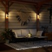 Faroles solares de pared de exterior luz blanca 2 uds
