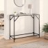 Mesa consola superficie vidrio transparente acero 98x35x81