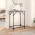 Mesa consola con superficie de vidrio negro acero 60x35x81