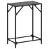 Mesa consola con superficie de vidrio negro acero 60x35x81