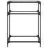 Mesa consola superficie vidrio transparente acero 60x35x81