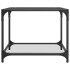 Mesa de centro superficie vidrio transparente acero 50x50x40