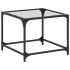Mesa de centro superficie vidrio transparente acero 50x50x40