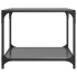 Mesa de centro superficie vidrio negro y acero 50x50x40