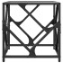Mesa de centro de acero superficie de vidrio negra 40x40x41