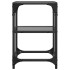 Mesas de centro 2 uds acero y tapa de vidrio negro 30x30x45