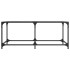 Mesa de centro superficie de vidrio acero negra 98,5x50x40