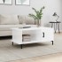 Mesa de centro madera contrachapada blanco brillo 90x50x40