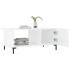 Mesa de centro madera contrachapada blanco brillo 90x50x40