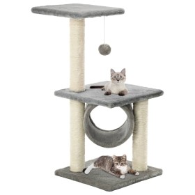Rascador para gatos con poste rascador de sisal 65 cm