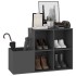 Zapatero de recibidor madera contrachapada gris 105x35,5x70