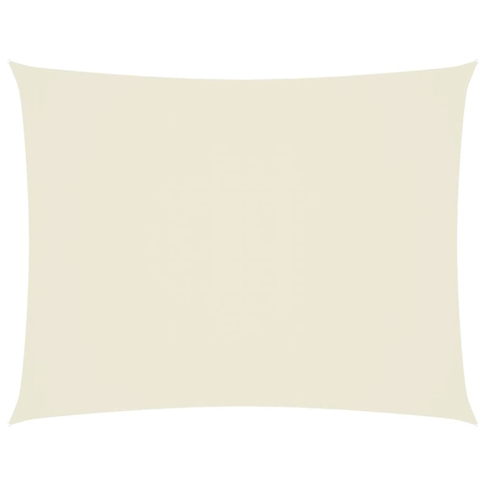 Toldo de vela rectangular tela Oxford color crema 2x3,5