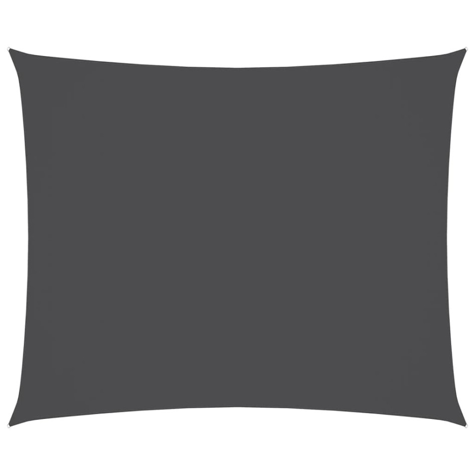 Toldo de vela rectangular tela Oxford gris antracita 2,5x3,5