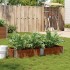 Jardinera de madera maciza de pino marrón 150x50