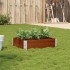 Jardinera de madera maciza de pino marrón 80x60