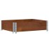 Jardinera de madera maciza de pino marrón 80x60