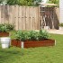 Jardinera de madera maciza de pino marrón 120x80