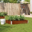 Jardinera de madera maciza de pino marrón 120x80 cm