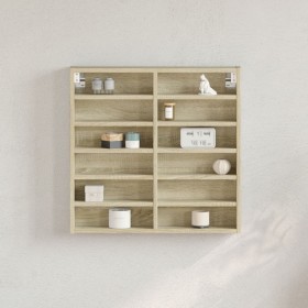 Vitrina de madera de ingeniería roble Sonoma 60x8,5x58