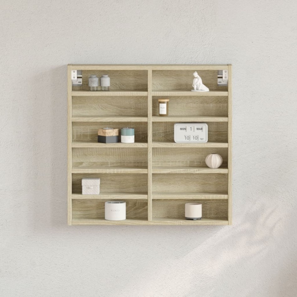 Vitrina de madera de ingeniería roble Sonoma 60x8,5x58