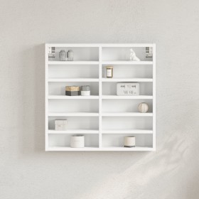 Vitrina de madera ingeniería blanca 60x8,5x58