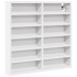 Vitrina de madera ingeniería blanca 60x8,5x58