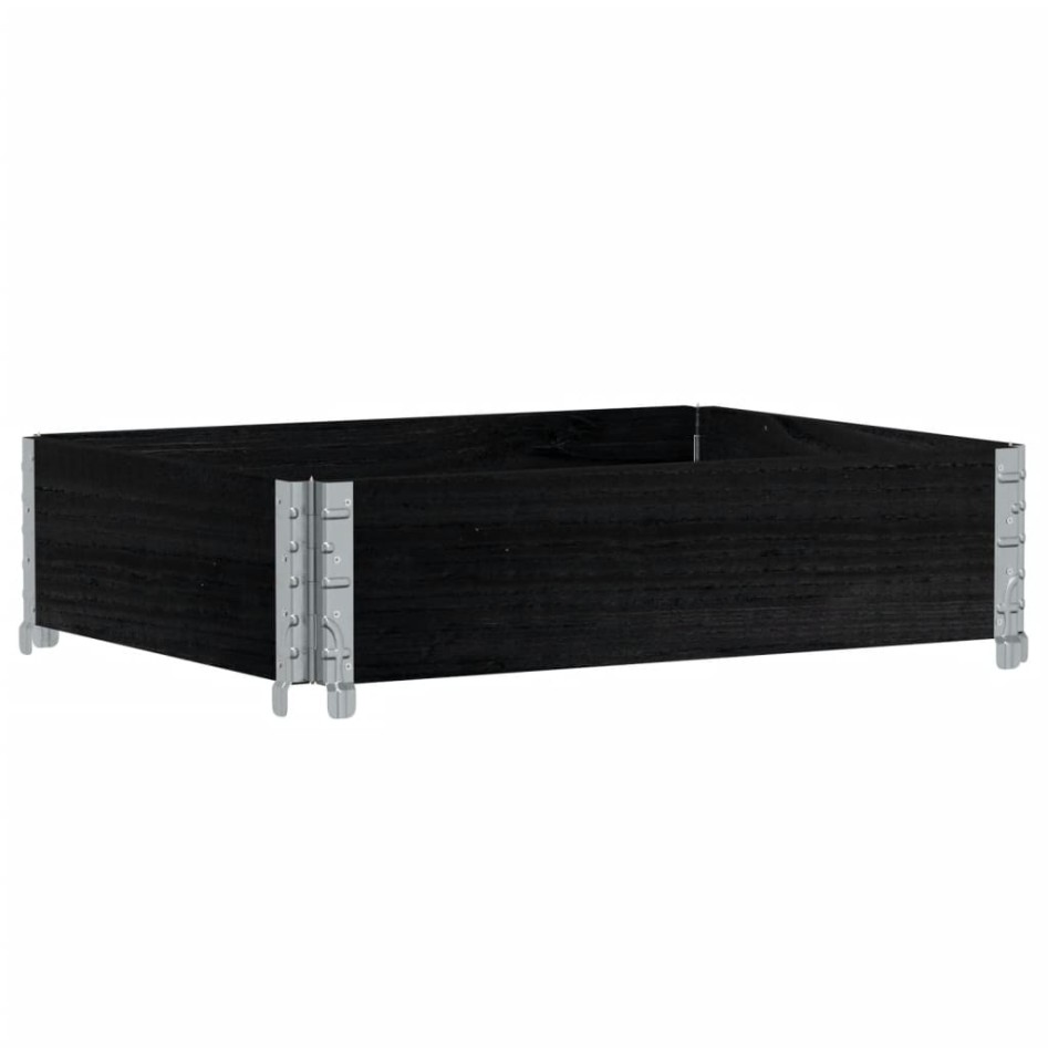 Collar de palet madera maciza de pino negro 80x60