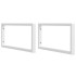 Soportes estante de lavabo 2uds tejado rectangular acero