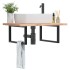 Soportes estante de lavabo 2 uds rectangular acero