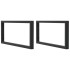 Soportes estante de lavabo 2 uds rectangular acero