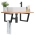 Soportes estante de lavabo 2 unidades trapecio acero