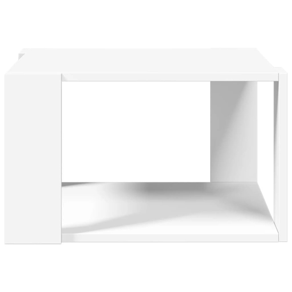 Mesa de centro madera de ingeniería blanca 51,5x51,5x30