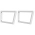 Soportes estante de lavabo 2 unidades trapecio acero