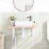 Soportes estante de lavabo 2 unidades trapecio acero