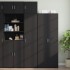 Armario de pared madera de ingeniería negro 45x42,5x40